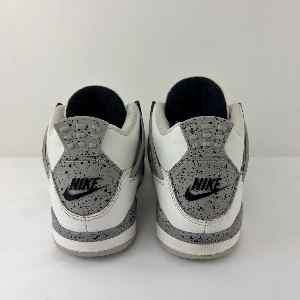 Nike Air Jordan 4 Retro White Cement Gray Kids Size 1Y IB4388-100